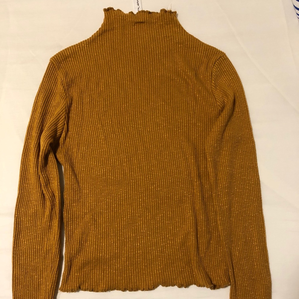M Boutique mustard turtleneck
